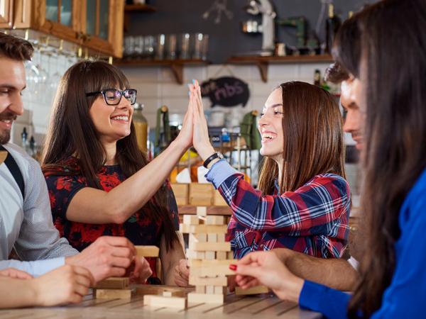 Friends playing a game